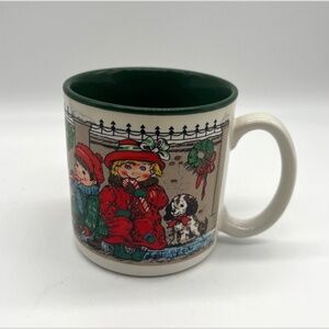Potpourri Press Vtg Christmas Coffee Mug Children & Candy Canes 1990 Holiday